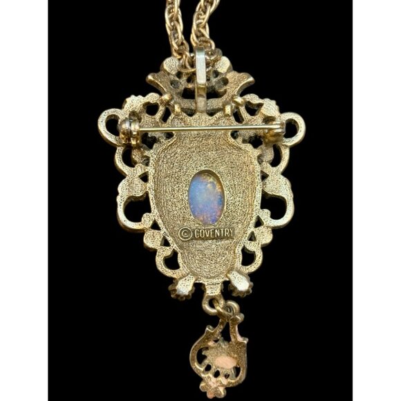 Vintage Sarah Coventry Opal-Inspired Pendant Necklace -209 - Picture 3 of 3